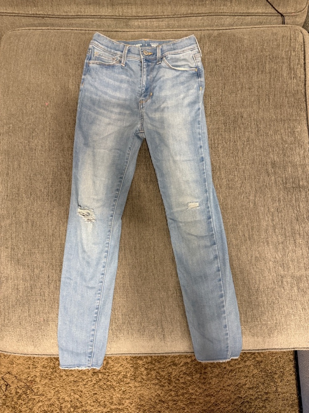 Old Navy Light Blue High-Rise Rockstar Jeggings